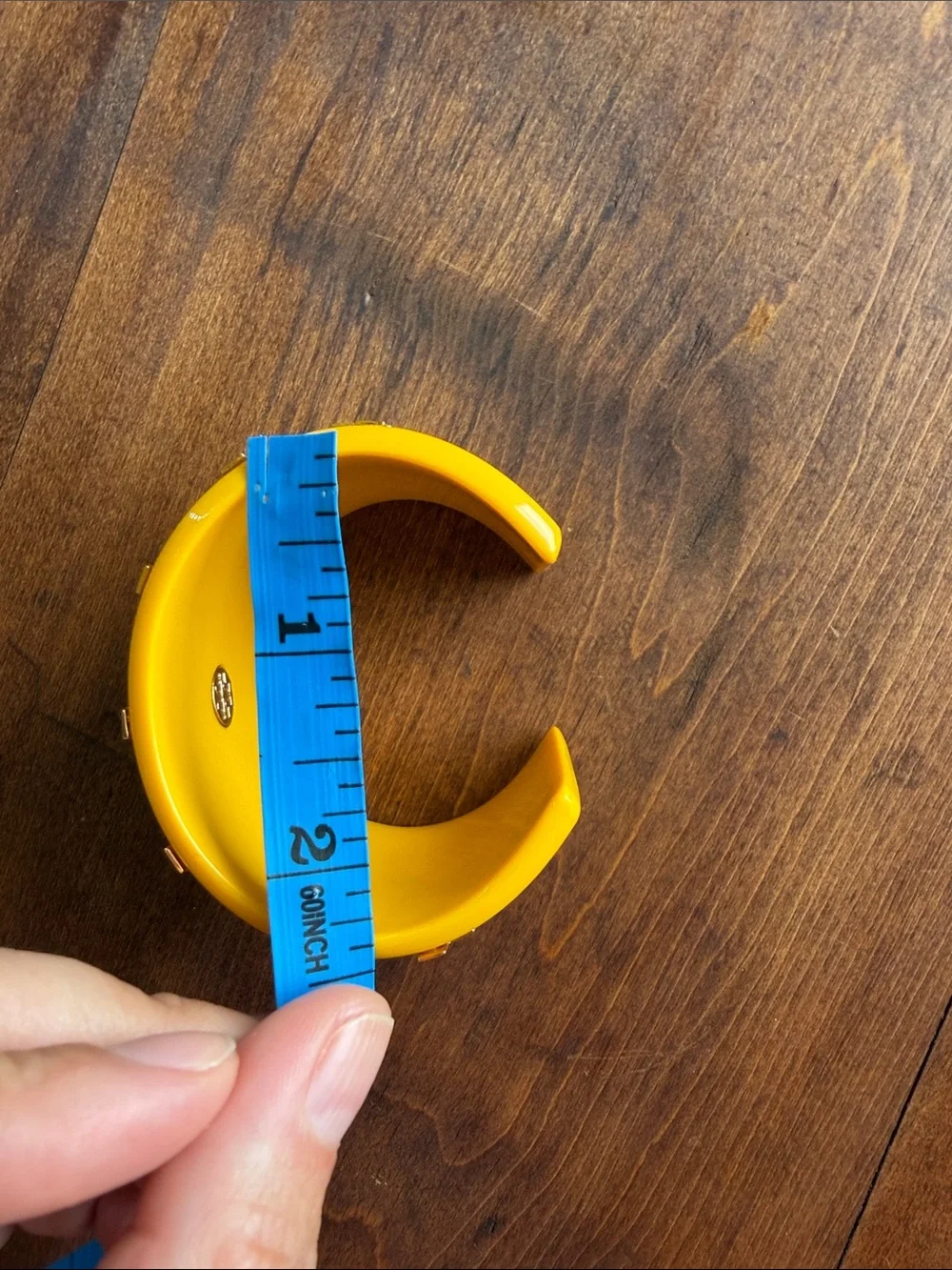 vintage Tory Burch Pierced T Resin Cuff Bracelet
